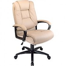 Office Star™ Leather Executive Office Chair, Tan, Fixed Arm (EX5162-G11)