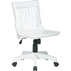 Office Star Wood Computer and Desk Office Chair, White, Armless Arm (101WHT)