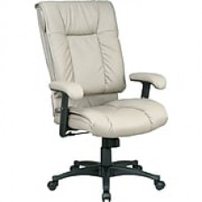 Office Star™ Leather Managers Office Chair, Tan, Adjustable Arm (EX9382-1)