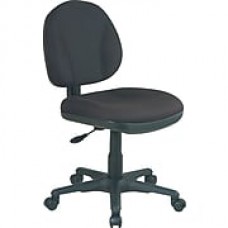 Office Star Fabric Computer and Desk Office Chair, Black, Armless Arm (8120-231)