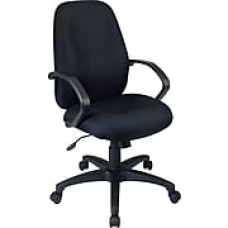 Office Star Fabric Executive Office Chair, Black, Fixed Arm (EX2654-231)