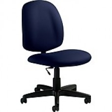 Global Fabric Computer and Desk Office Chair, Armless, Blue (9326BK-JN01)