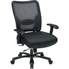 Office Star SPACE Mesh Computer and Desk Office Chair, Adjustable Arms, Black (75-47A773)