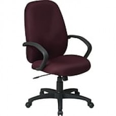 Office Star Fabric Executive Office Chair, Burgundy, Fixed Arm (EX2654-227)