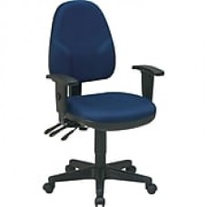 Office Star Fabric Computer and Desk Office Chair, Blue, Adjustable Arm (36427-225)