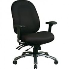 Office Star Fabric Computer and Desk Office Chair, Black, Adjustable Arm (8511-231)