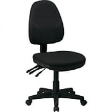 Office Star Fabric Computer and Desk Office Chair, Black, Armless Arm (36420-231)