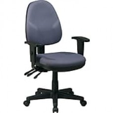 Office Star Fabric Computer and Desk Office Chair, Gray, Adjustable Arm (36427-226)