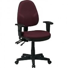 Office Star Fabric Computer and Desk Office Chair, Burgundy, Adjustable Arm (36427-227)