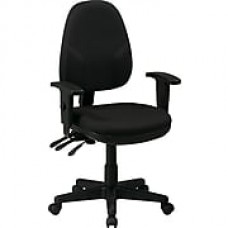 Office Star Fabric Computer and Desk Office Chair, Black, Adjustable Arm (36427-231)