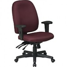 Office Star Fabric Computer and Desk Office Chair, Burgundy, Adjustable Arm (43819-227)