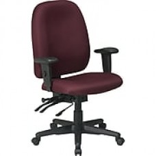 Office Star Fabric Computer and Desk Office Chair, Burgundy, Adjustable Arm (43998-227)