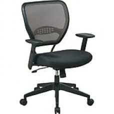 Office Star SPACE Mesh Managers Office Chair, Adjustable Arms, Black (55-38N17)