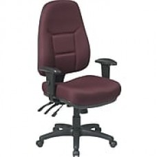 Office Star™ Fabric Computer and Desk Office Chair, Burgundy, Adjustable Arm (2907-227)