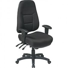 Office Star Fabric Computer and Desk Office Chair, Black, Adjustable Arm (2907-231)