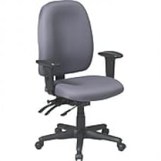 Office Star Fabric Computer and Desk Office Chair, Gray, Adjustable Arm (43998-226)