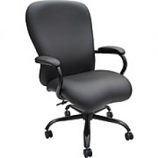 Boss Caressoft Big & Tall Faux Leather Managers Office Chair, Fixed Arms, Black (B990-CP)