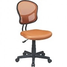 Office Star Fabric Computer and Desk Office Chair, Orange, Armless Arm (EM39800-18)