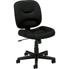 HON ValuTask Low-Back Task Chair, Center-Tilt, Black Sandwich Mesh  