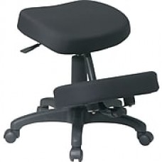 Office Star Kneeling Leather Kneeling Office Chair, Armless, Black (KCM1425)