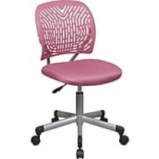 Office Star™ Fabric Computer and Desk Office Chair, Pink, Armless Arm (166006-355)