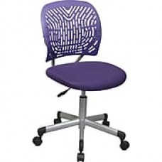 Office Star Fabric Computer and Desk Office Chair, Purple, Armless Arm (166006-512)