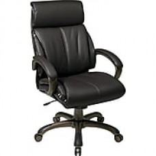 Office Star WorkSmart Fabric Executive Office Chair, Fixed Arms, Black (ECH68801-EC1)