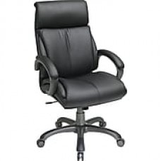 Office Star WorkSmart Fabric Executive Office Chair, Fixed Arms, Black (ECH68807-EC3)