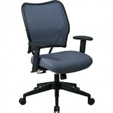 Office Star SPACE Fabric Computer and Desk Office Chair, Adjustable Arms, Blue (13-V77N1WA)