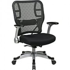 Office Star SPACE Mesh Executive Office Chair, Adjustable Arms, Black (215-3R2C62R5)