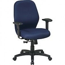 Office Star Fabric Managers Office Chair, Adjustable Arms, Navy (3121FB-225)