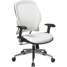 Office Star SPACE Fabric Managers Office Chair, Adjustable Arms, White (33-Y22P91A8)