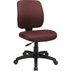 Office Star WorkSmart Fabric Computer and Desk Office Chair, Armless, Burgundy (33101-227)