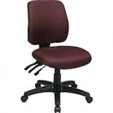 Office Star Fabric Computer and Desk Office Chair, Burgundy, Armless Arm (33320-227)