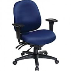 Office Star WorkSmart Fabric Computer and Desk Office Chair, Adjustable Arms, Navy (43891-225)