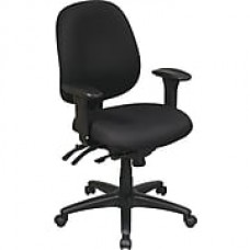 Office Star WorkSmart Fabric Computer and Desk Office Chair, Adjustable Arms, Black (43891-231)