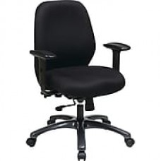 Office Star Proline II Fabric Computer and Desk Office Chair, Adjustable Arms, Black (54666-231)