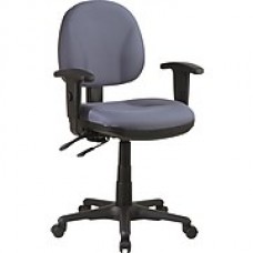 Office Star Fabric Managers Office Chair, Gray, Adjustable Arm (8180-226)