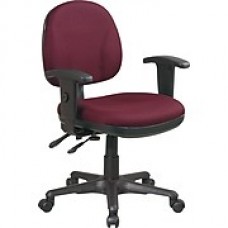 Office Star Fabric Managers Office Chair, Burgundy, Adjustable Arm (8180-227)