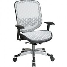 Office Star SPACE Mesh Executive Office Chair, Adjustable Arms, White (829-R11C628P)