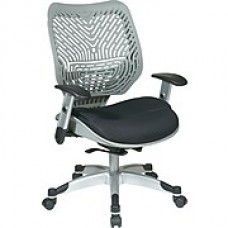 Office Star Fabric Managers Office Chair, Fog/Raven, Adjustable Arm (86-M34C625R)