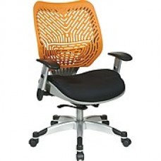 Office Star Fabric Managers Office Chair, Tang/Raven, Adjustable Arm (86-M35C625R)