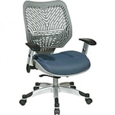 Office Star Fabric Managers Office Chair, Fog/Blue Mist, Adjustable Arm (86-M74C625R)