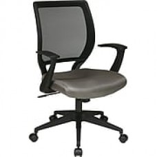 Office Star WorkSmart Mesh Computer and Desk Office Chair, Fixed Arms, Gray (EM51022N-2)