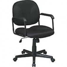 Office Star WorkSmart Fabric Managers Office Chair, Fixed Arms, Black (EX3301-231)