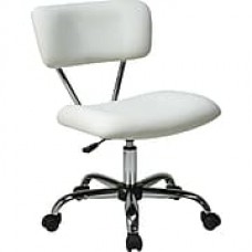 Office Star Ave Six Fabric Computer and Desk Office Chair, Armless, White (ST181-V11)