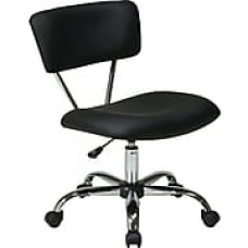 Office Star Ave Six Fabric Computer and Desk Office Chair, Armless, Black (ST181-V3)