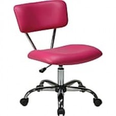 Office Star Ave Six Fabric Computer and Desk Office Chair, Armless, Pink (ST181-V355)