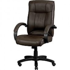 Eurotech Odyssey Leather Executive Office Chair, Fixed Arms, Brown (LE9406-19BRNL)