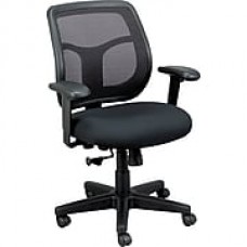 Eurotech Seating Fabric Computer and Desk Office Chair, Black, Adjustable Arm (MT9400-BK)